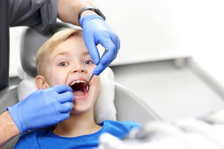 Child in dentist chair