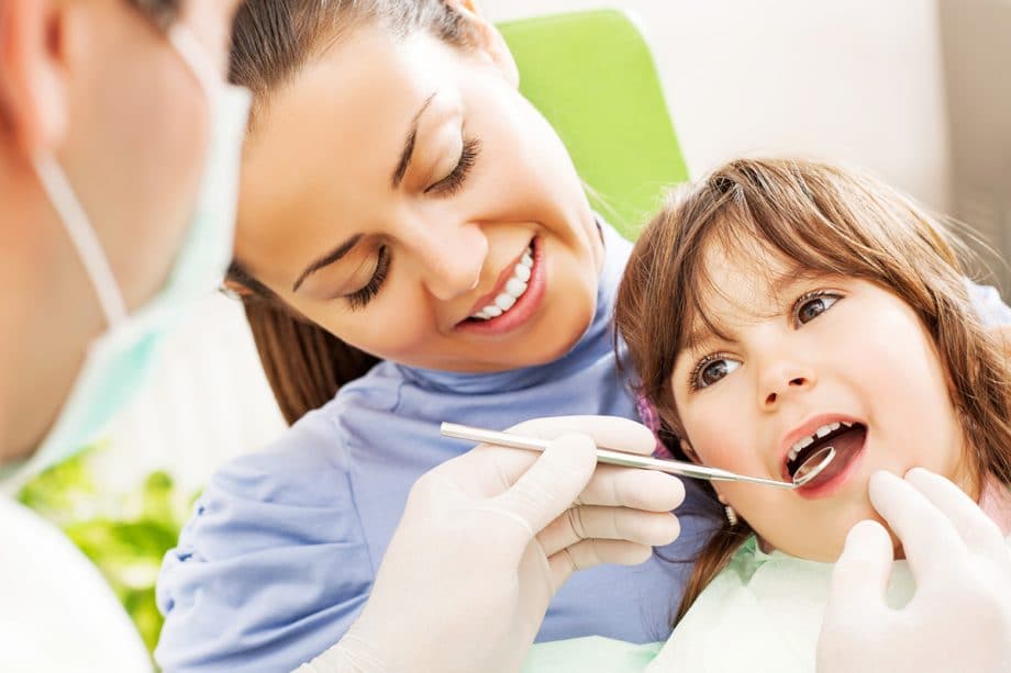 young child at dental appointment